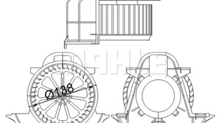 Ventilator, habitaclu (AB113000S MAHLE) AUDI,PORSCHE,VW