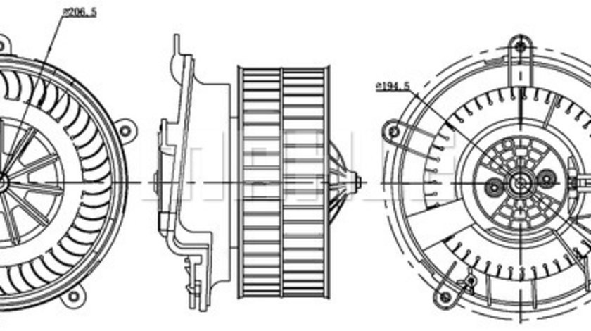 Ventilator, habitaclu (AB17000S BEH MAH) BMW,ROLLS-ROYCE