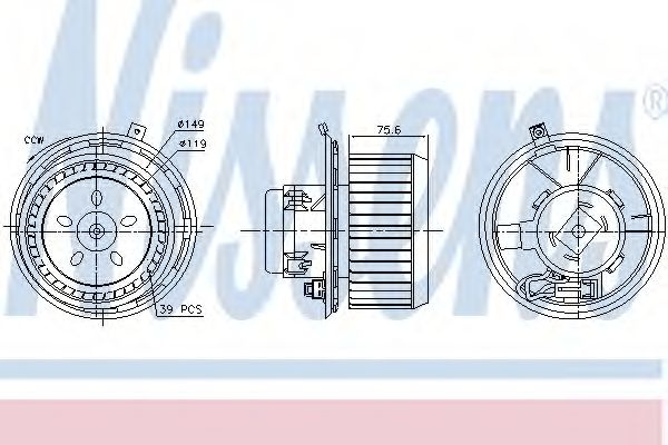 Ventilator, habitaclu ALFA ROMEO GT (937) (2003 - 2010) NISSENS 87185 piesa NOUA