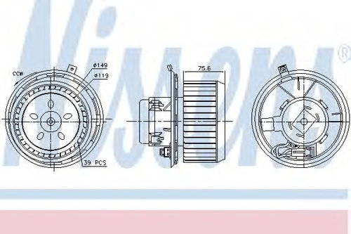 Ventilator, habitaclu ALFA ROMEO GT (937) (2003 - 2010) NISSENS 87185 piesa NOUA