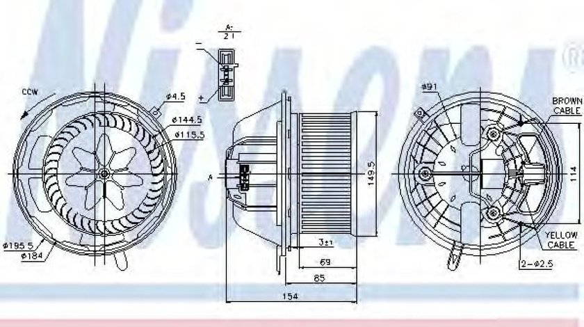 Ventilator, habitaclu BMW Seria 1 Cupe (E82) (2007 - 2013) NISSENS 87062 piesa NOUA