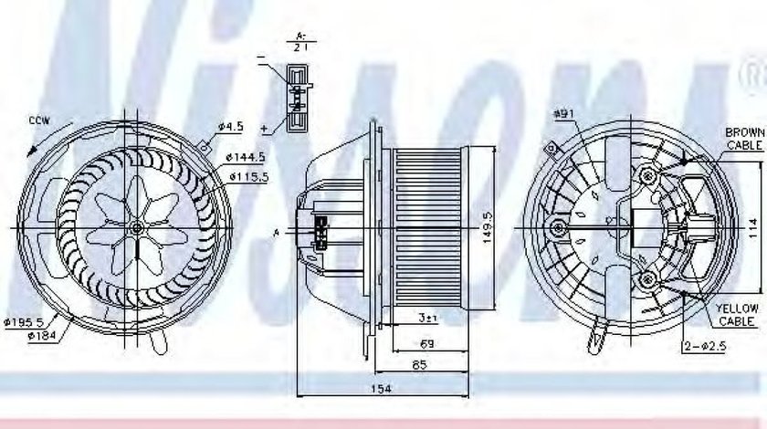 Ventilator, habitaclu BMW X3 (F25) (2010 - 2016) NISSENS 87062 - produs NOU