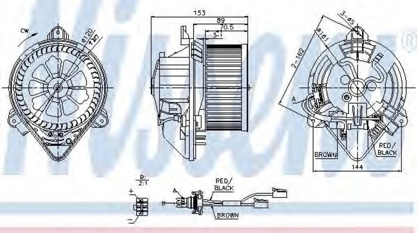 Ventilator, habitaclu CITROEN BERLINGO caroserie (M) (1996 - 2016) NISSENS 87053 piesa NOUA