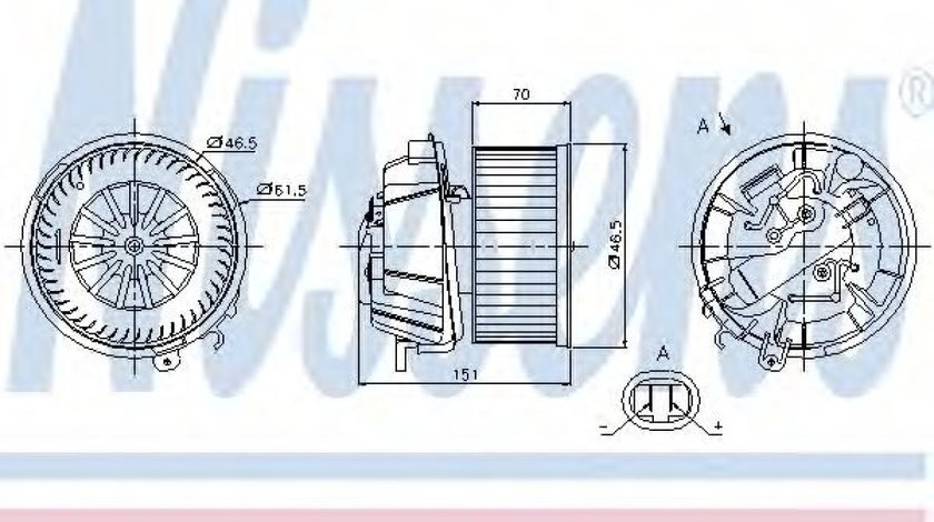 Ventilator, habitaclu CITROEN C2 ENTERPRISE (2009 - 2016) NISSENS 87127 piesa NOUA