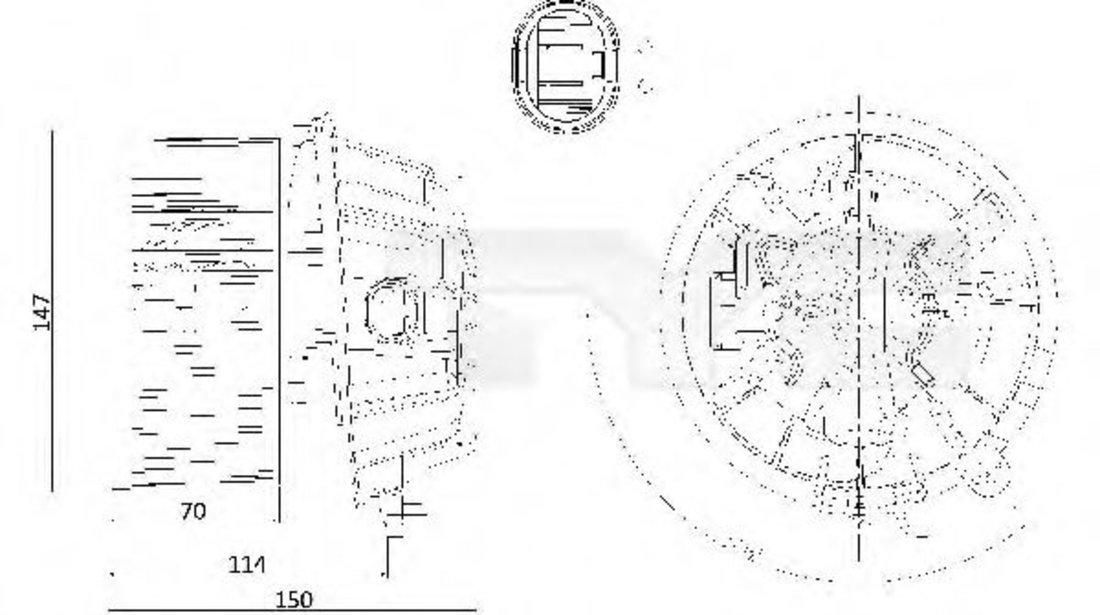 Ventilator, habitaclu CITROEN C2 (JM) (2003 - 2016) TYC 505-0001 piesa NOUA