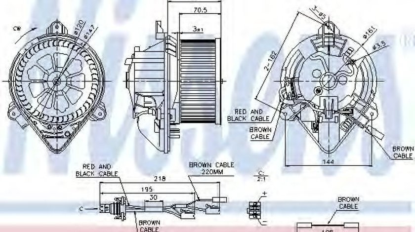 Ventilator, habitaclu CITROEN XSARA Caroserie (2000 - 2005) NISSENS 87042 piesa NOUA