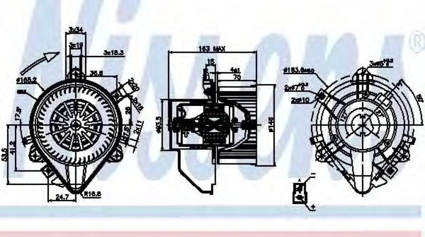 Ventilator, habitaclu FIAT DOBLO Cargo (223) (2000 - 2016) NISSENS 87131 piesa NOUA