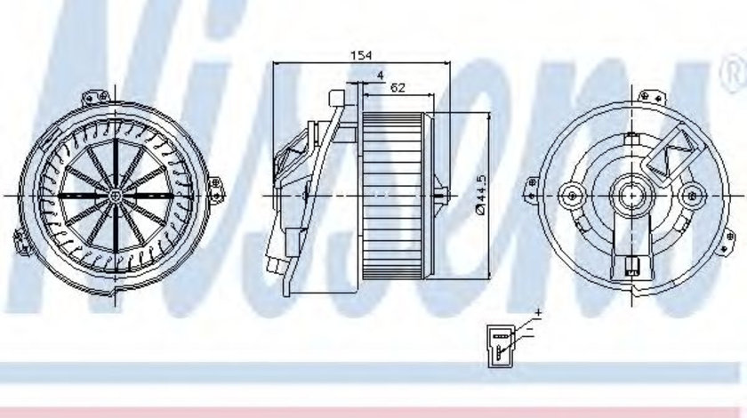 Ventilator, habitaclu FIAT DUCATO caroserie (230L) (1994 - 2002) NISSENS 87129 piesa NOUA
