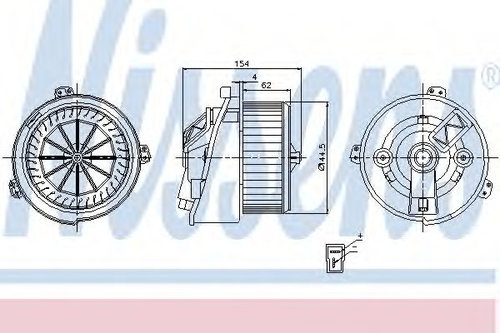 Ventilator, habitaclu FIAT DUCATO platou / sasiu (230) (1994 - 2002) NISSENS 87129 piesa NOUA