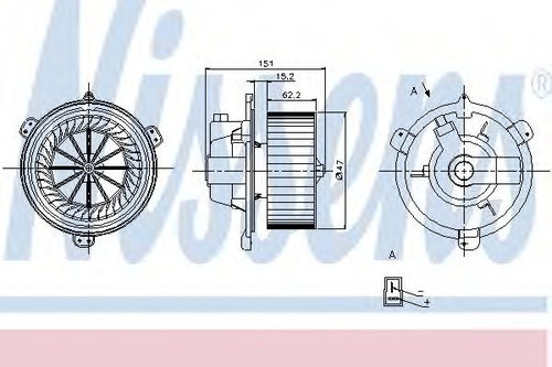 Ventilator, habitaclu FIAT PUNTO (176) (1993 - 1999) NISSENS 87056 piesa NOUA