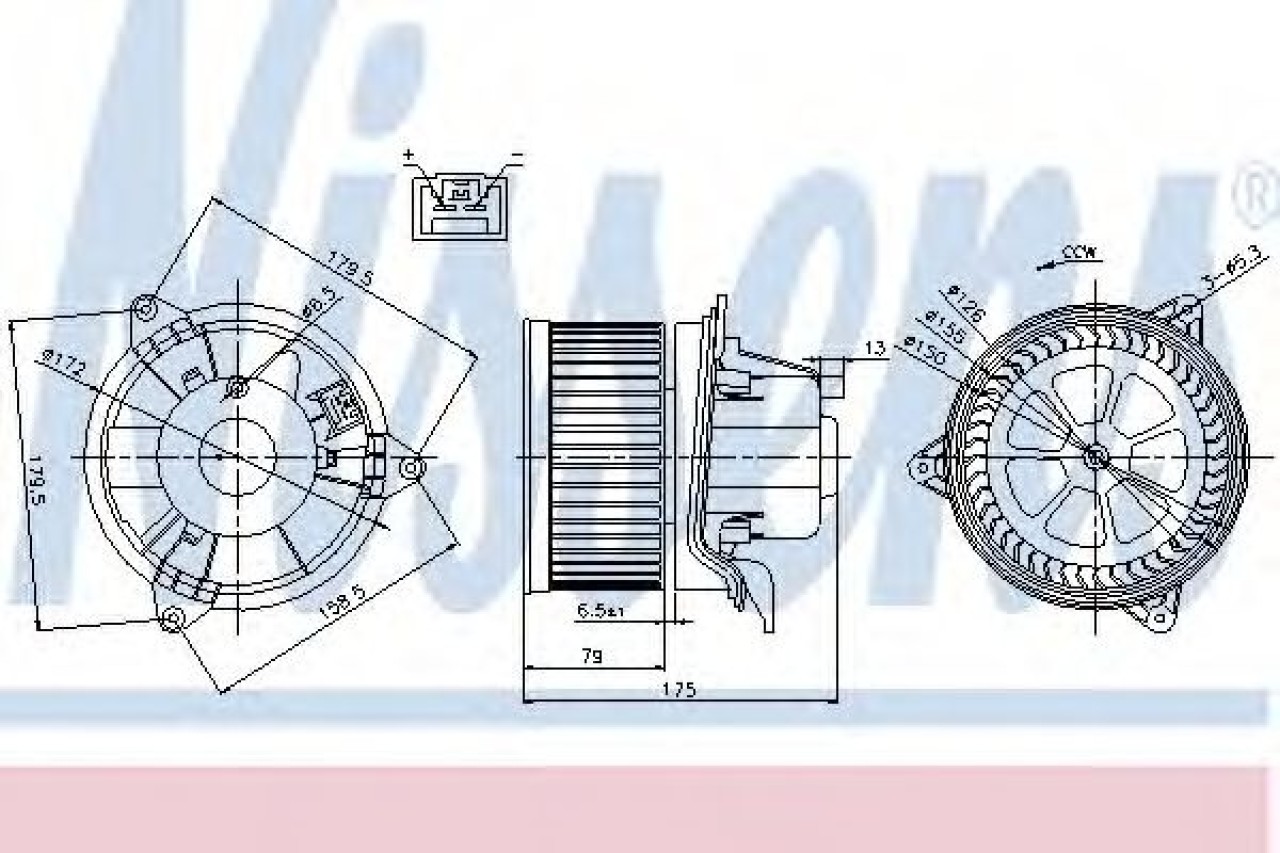 Ventilator, habitaclu FORD FOCUS Limuzina (DFW) (1999 - 2007) NISSENS 87027 piesa NOUA