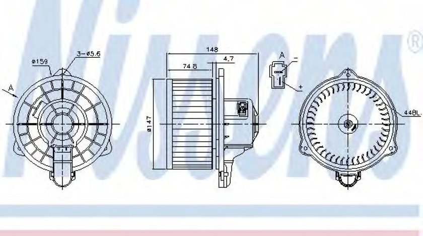 Ventilator, habitaclu FORD RANGER (ES, ET) (2005 - 2012) NISSENS 87161 piesa NOUA