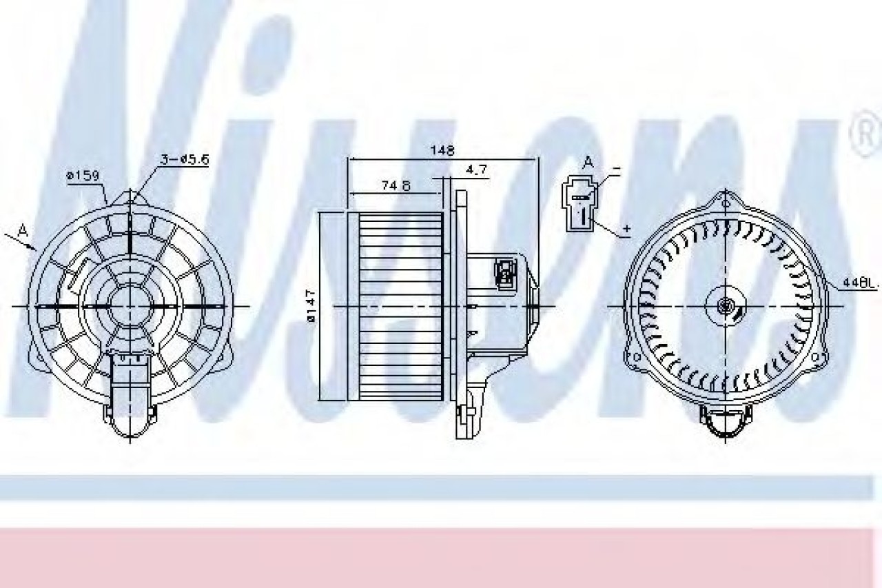 Ventilator, habitaclu MAZDA BT-50 (CD, UN) (2006 - 2016) NISSENS 87161 piesa NOUA