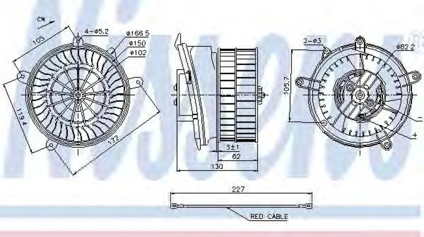 Ventilator, habitaclu MERCEDES C-CLASS Combi (S202) (1996 - 2001) NISSENS 87152 piesa NOUA