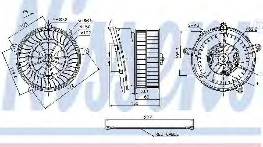 Ventilator, habitaclu MERCEDES CLK (C208) (1997 - 2002) NISSENS 87152 piesa NOUA