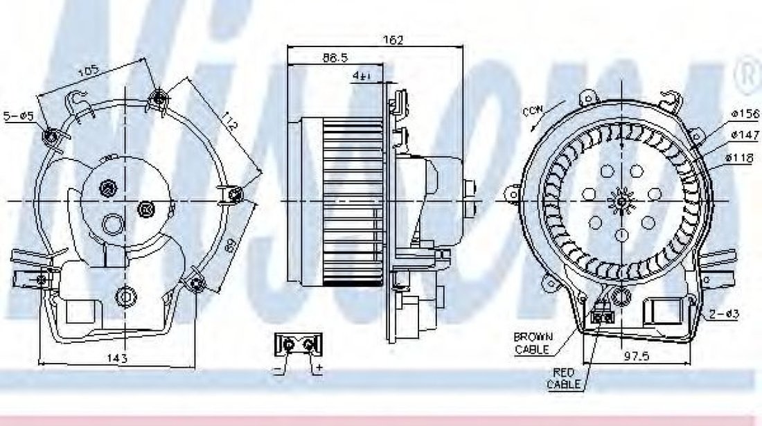 Ventilator, habitaclu MERCEDES CLK (C209) (2002 - 2009) NISSENS 87111 piesa NOUA