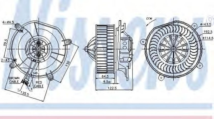 Ventilator, habitaclu MERCEDES E-CLASS T-Model (S211) (2003 - 2009) NISSENS 87103 piesa NOUA