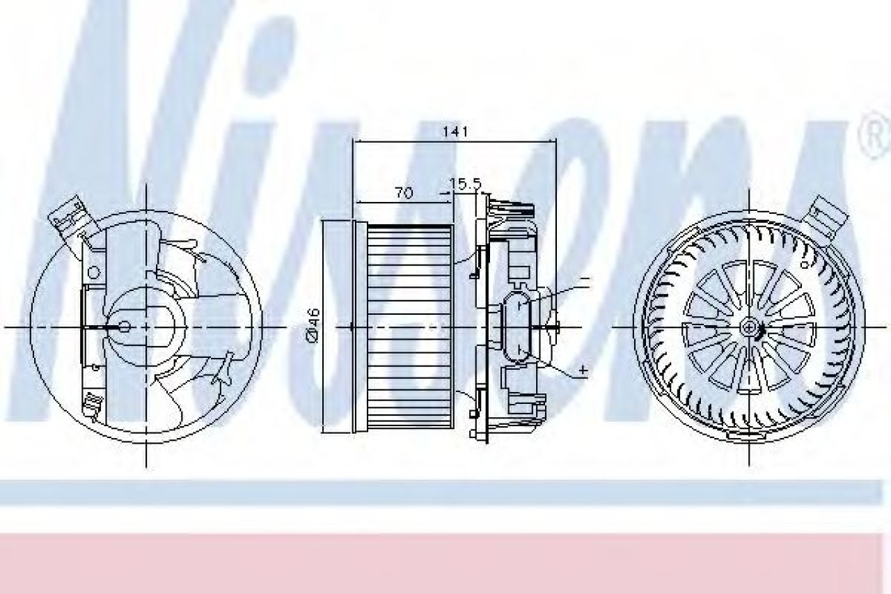 Ventilator, habitaclu NISSAN MICRA III (K12) (2003 - 2010) NISSENS 87209 piesa NOUA
