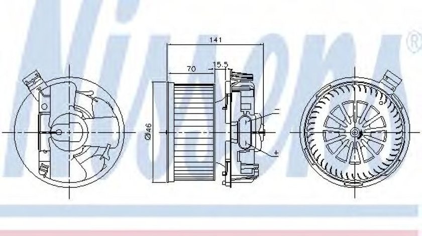 Ventilator, habitaclu NISSAN MICRA III (K12) (2003 - 2010) NISSENS 87209 piesa NOUA