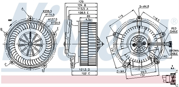 Ventilator, Habitaclu Nissens Bmw 87119