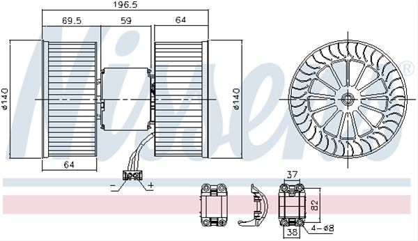 Ventilator, Habitaclu Nissens Bmw 87196