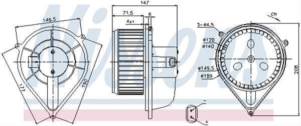Ventilator, Habitaclu Nissens Fiat 87128