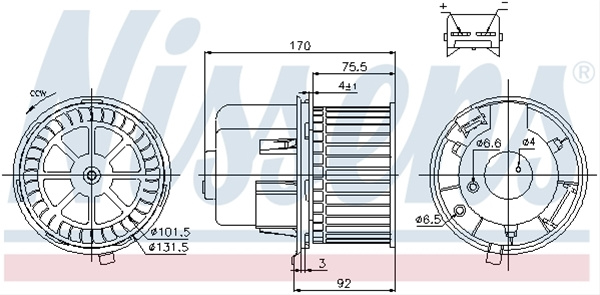 Ventilator, Habitaclu Nissens Ford 87061