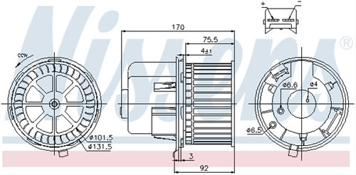 Ventilator, Habitaclu Nissens Ford 87061