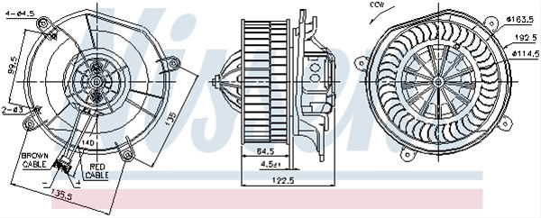 Ventilator, Habitaclu Nissens Mercedes-Benz 87103