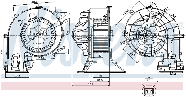 Ventilator, Habitaclu Nissens Opel 87049