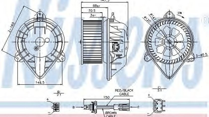 Ventilator, habitaclu OPEL MOVANO autobasculanta (H9) (1999 - 2010) NISSENS 87024 piesa NOUA