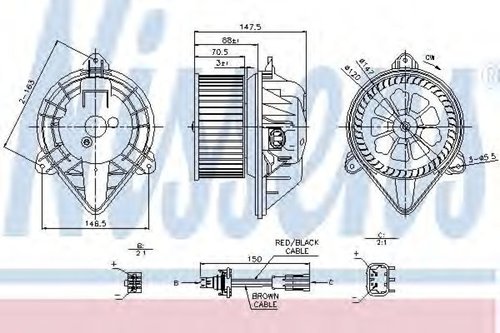 Ventilator, habitaclu OPEL MOVANO Combi (J9) (1998 - 2010) NISSENS 87024 piesa NOUA
