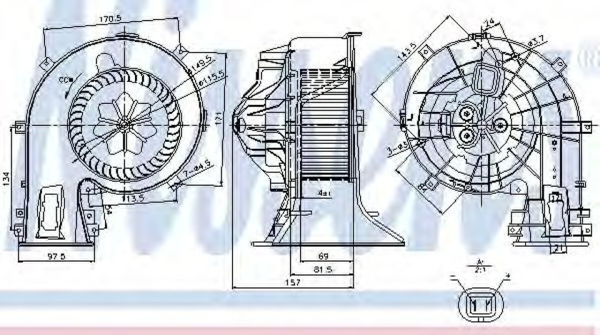 Ventilator, habitaclu OPEL VECTRA C (2002 - 2016) NISSENS 87049 piesa NOUA