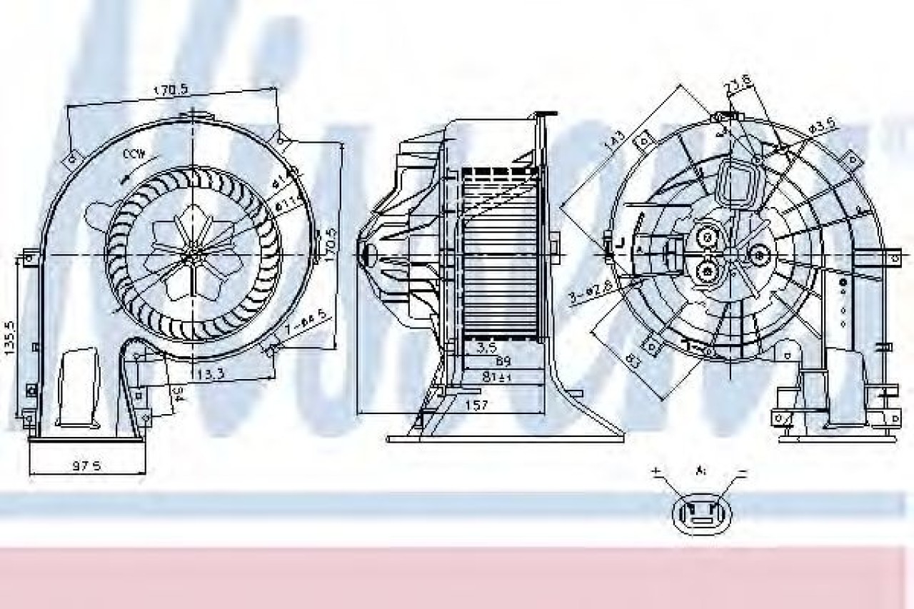 Ventilator, habitaclu OPEL VECTRA C Combi (2003 - 2016) NISSENS 87025 piesa NOUA
