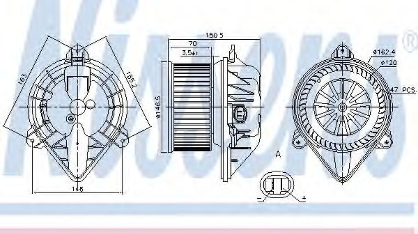 Ventilator, habitaclu OPEL VIVARO caroserie (F7) (2001 - 2014) NISSENS 87173 piesa NOUA