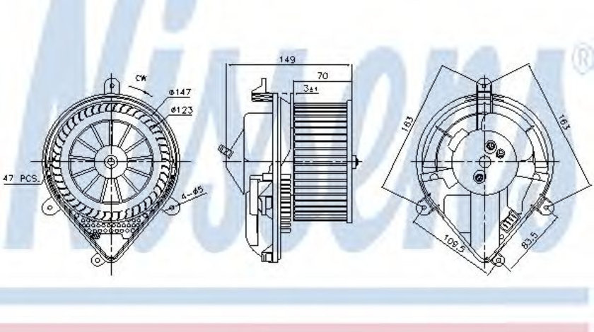 Ventilator, habitaclu PEUGEOT 306 Break (7E, N3, N5) (1994 - 2002) NISSENS 87175 piesa NOUA