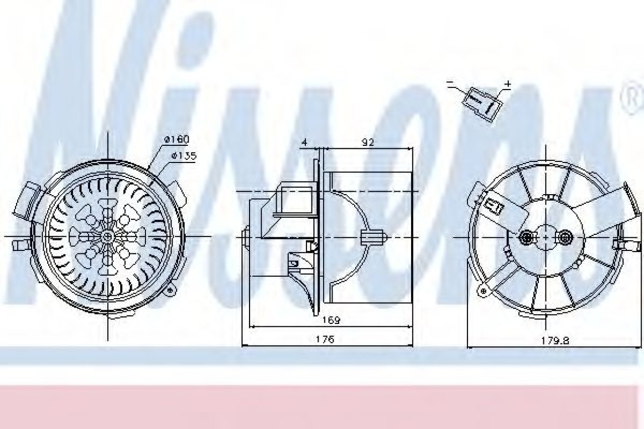 Ventilator, habitaclu PEUGEOT 307 (3A/C) (2000 - 2016) NISSENS 87138 piesa NOUA
