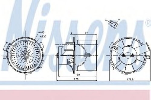 Ventilator, habitaclu PEUGEOT 307 (3A/C) (2000 - 2016) NISSENS 87138 piesa NOUA