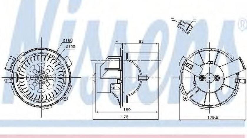 Ventilator, habitaclu PEUGEOT 307 SW (3H) (2002 - 2016) NISSENS 87138 piesa NOUA