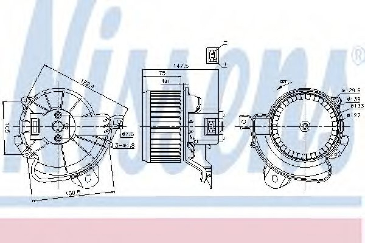 Ventilator, habitaclu PEUGEOT BIPPER (AA) (2008 - 2016) NISSENS 87086 piesa NOUA