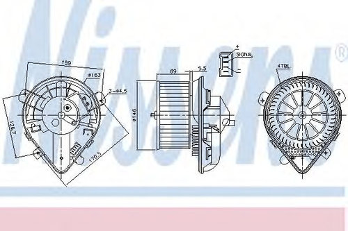 Ventilator, habitaclu PEUGEOT EXPERT platou / sasiu (223) (1995 - 2016) NISSENS 87179 piesa NOUA