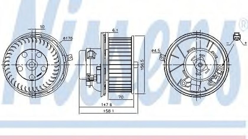 Ventilator, habitaclu RENAULT LAGUNA II (BG0/1) (2001 - 2016) NISSENS 87187 piesa NOUA