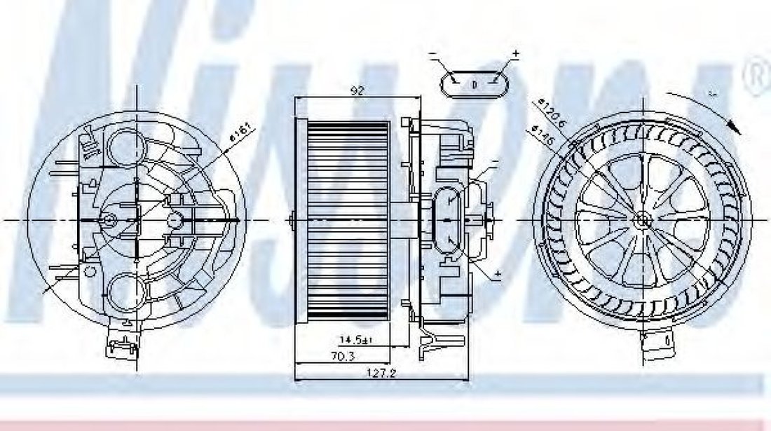 Ventilator, habitaclu RENAULT MEGANE II (BM0/1, CM0/1) (2002 - 2011) NISSENS 87043 piesa NOUA