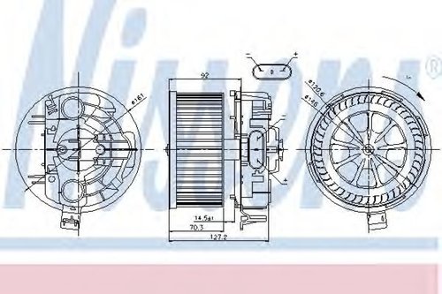 Ventilator, habitaclu RENAULT MEGANE II (BM0/1, CM0/1) (2002 - 2011) NISSENS 87043 piesa NOUA