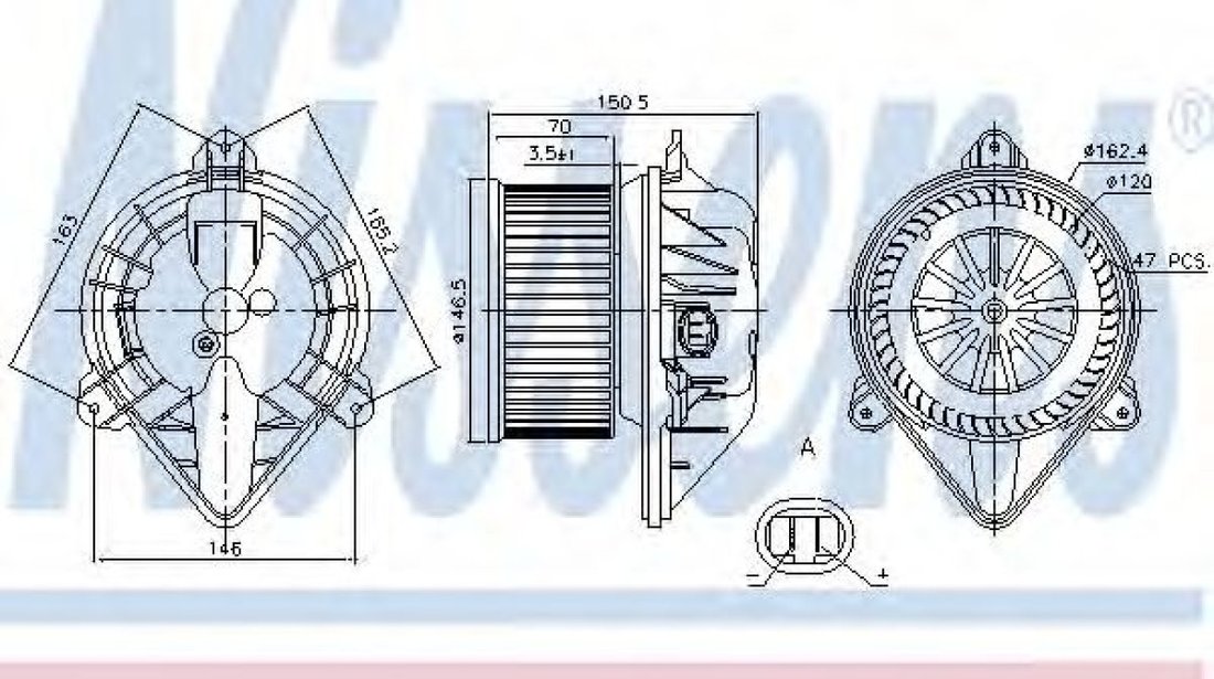 Ventilator, habitaclu RENAULT TRAFIC II bus (JL) (2001 - 2014) NISSENS 87173 piesa NOUA