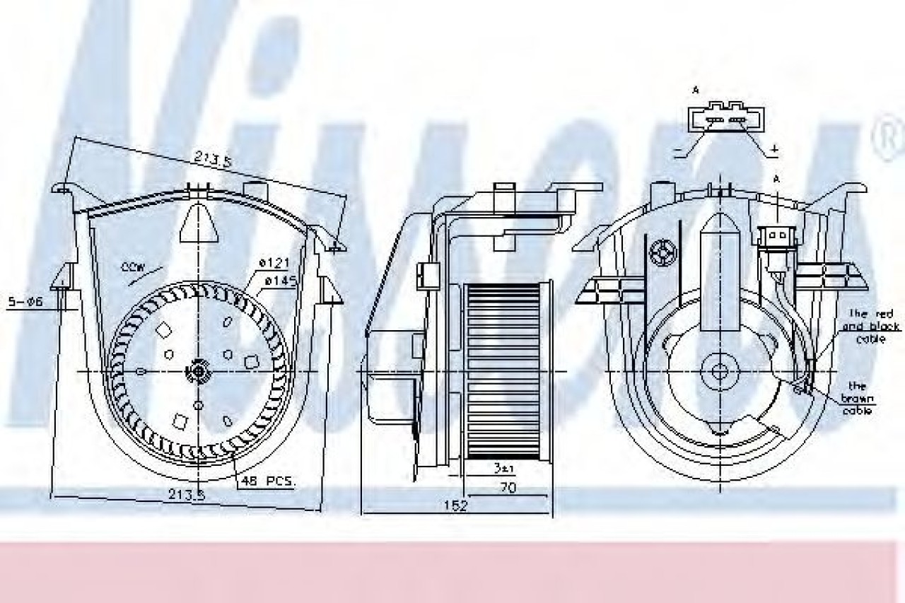 Ventilator, habitaclu SEAT IBIZA II (6K1) (1993 - 1999) NISSENS 87176 piesa NOUA