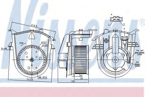 Ventilator, habitaclu SEAT INCA (6K9) (1995 - 2003) NISSENS 87176 piesa NOUA