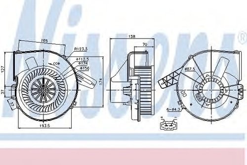 Ventilator, habitaclu SKODA FABIA III (NJ3) (2014 - 2016) NISSENS 87028 piesa NOUA