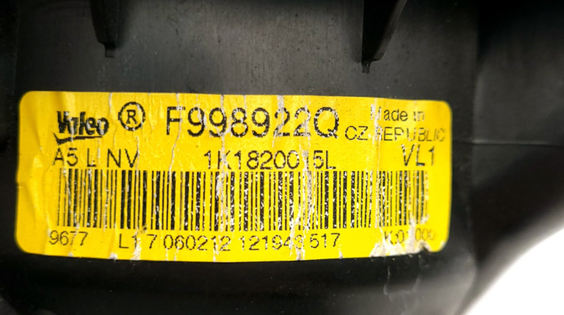 Ventilator Habitaclu / Ventilator Aeroterma Skoda OCTAVIA 2 (1Z) 2004 - 2013 Benzina 1K1820015L, 1K1 820 015 L, F998922Q, F99 892 2Q, 998925U, 998 925 U, 987690MB, 987 690 MB