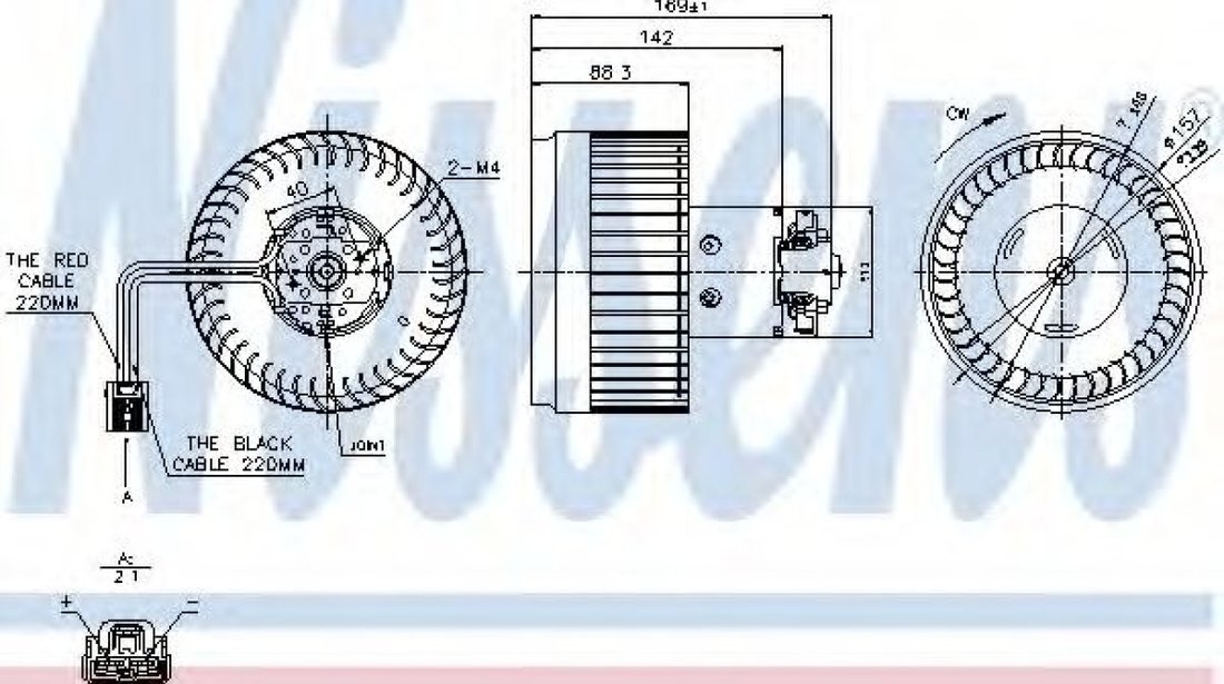 Ventilator, habitaclu VOLVO S60 I (2000 - 2010) NISSENS 87036 piesa NOUA